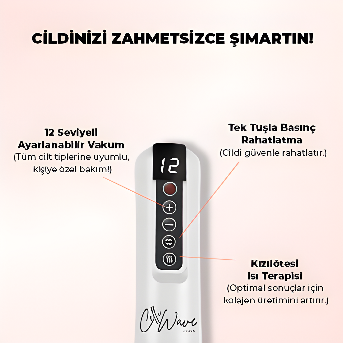 CelluWave™ Ultra Güçlü Selülit Kırıcı Masaj Aleti